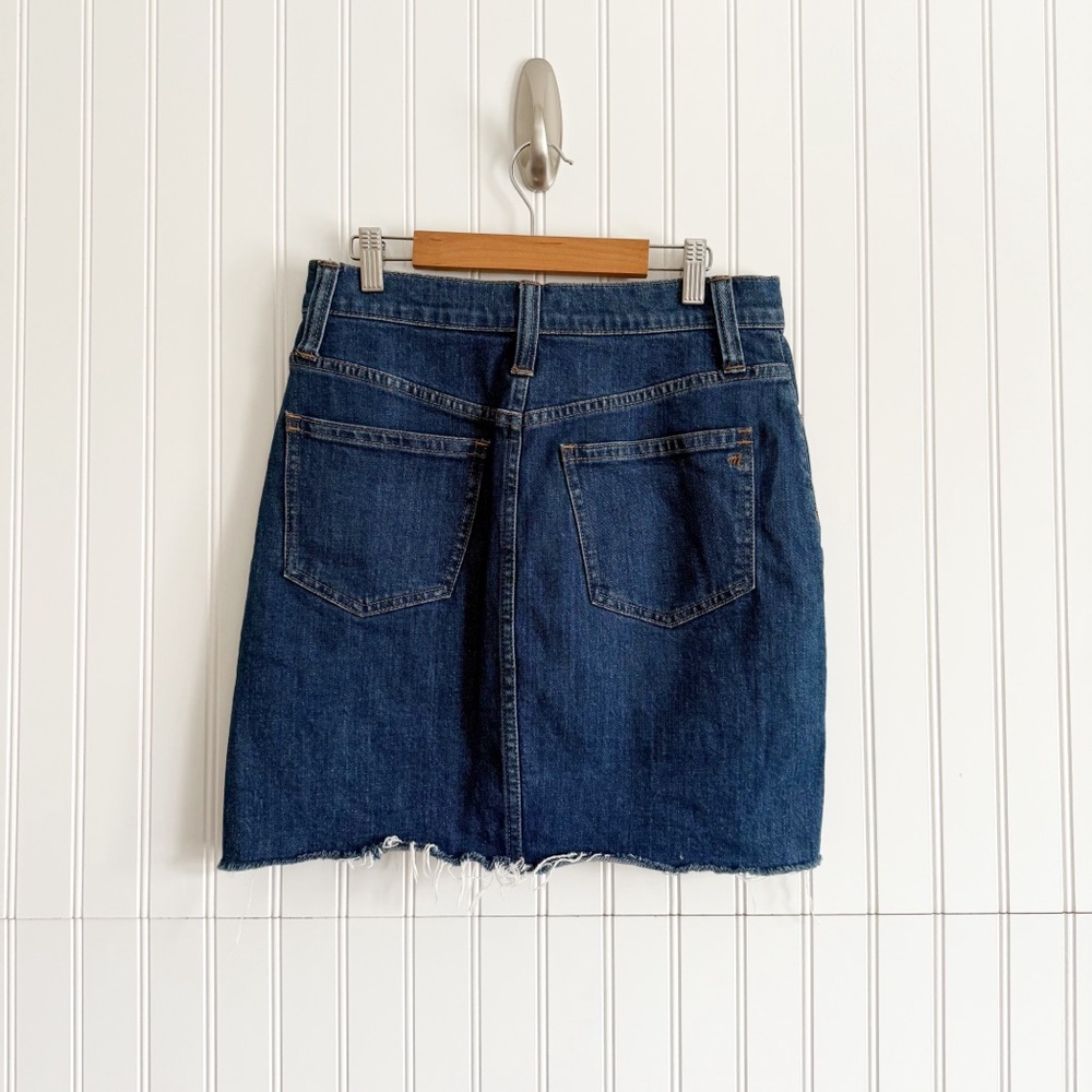 Madewell Stretch Denim Straight Mini Skirt Step Hem Edition - Picture 5 of 7